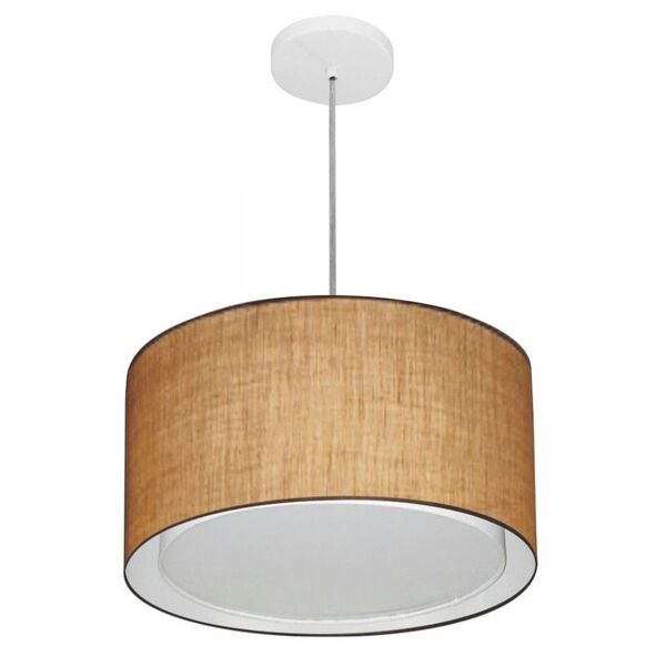 Lustre Pendente Cilíndrico Duplo Vivare Md-4290 Cúpula Em Tec