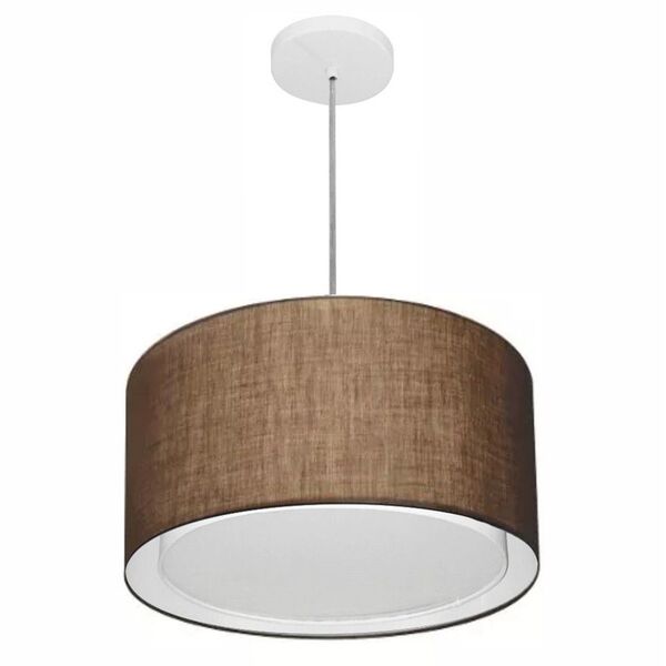 Lustre Pendente Cilíndrico Duplo Vivare Md-4290 Cúpula Em Tec