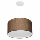 Lustre Pendente Cilíndrico Duplo Vivare Md-4290 Cúpula Em Tec