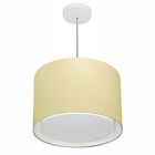 Lustre Pendente Cilíndrico Duplo Vivare Md-4292 Cúpula Em Tec