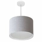 Lustre Pendente Cilíndrico Duplo Vivare Md-4292 Cúpula Em Tec