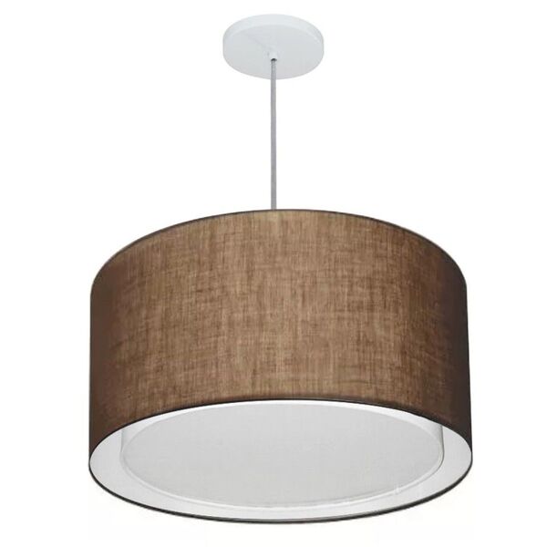 Lustre Pendente Cilíndrico Duplo Vivare Md-4293 Cúpula Em Tec