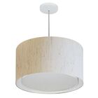 Lustre Pendente Cilíndrico Duplo Vivare Md-4293 Cúpula Em Tec
