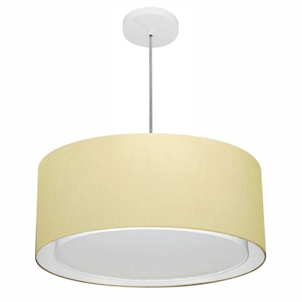 Lustre Pendente Cilíndrico Duplo Vivare Md-4294 Cúpula Em Tec
