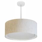 Lustre Pendente Cilíndrico Duplo Vivare Md-4294 Cúpula Em Tec