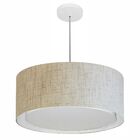 Lustre Pendente Cilíndrico Duplo Vivare Md-4294 Cúpula Em Tec