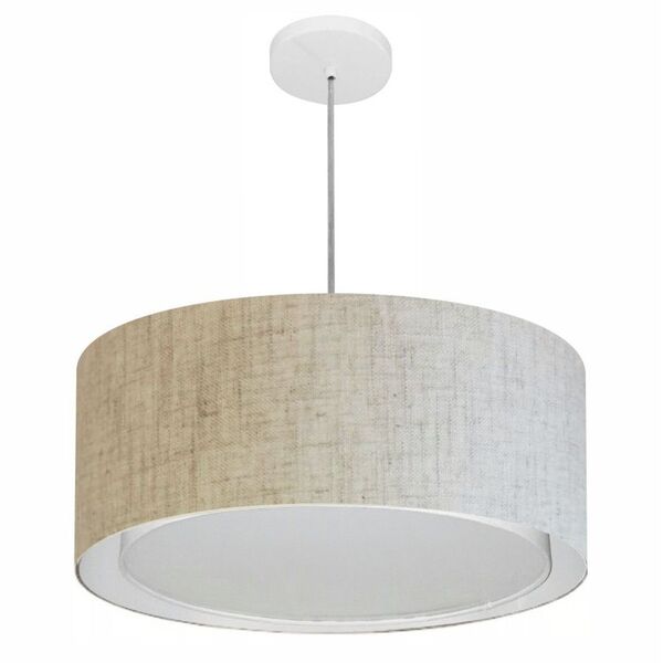 Lustre Pendente Cilíndrico Duplo Vivare Md-4294 Cúpula Em Tec