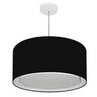 Lustre Pendente Cilíndrico Duplo Vivare Md-4295 Cúpula Em Tec