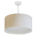 Lustre Pendente Cilíndrico Duplo Vivare Md-4295 Cúpula Em Tec