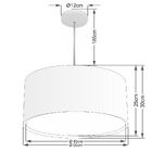 Lustre Pendente Cilíndrico Duplo Vivare Md-4295 Cúpula Em Tec