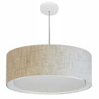 Lustre Pendente Cilíndrico Duplo Vivare Md-4297 Cúpula Em Tec