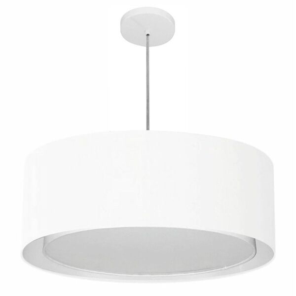 Lustre Pendente Cilíndrico Duplo Vivare Md-4297 Cúpula Em Tec