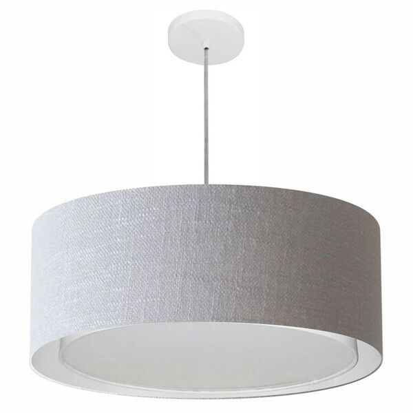 Lustre Pendente Cilíndrico Duplo Vivare Md-4297 Cúpula Em Tec