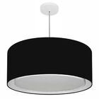 Lustre Pendente Cilíndrico Duplo Vivare Md-4298 Cúpula Em Tec