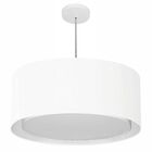 Lustre Pendente Cilíndrico Duplo Vivare Md-4298 Cúpula Em Tec