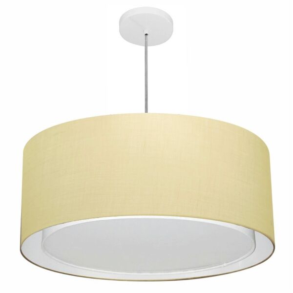 Lustre Pendente Cilíndrico Duplo Vivare Md-4298 Cúpula Em Tec