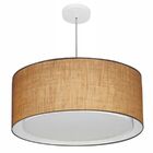 Lustre Pendente Cilíndrico Duplo Vivare Md-4298 Cúpula Em Tec