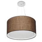 Lustre Pendente Cilíndrico Duplo Vivare Md-4299 Cúpula Em Tec