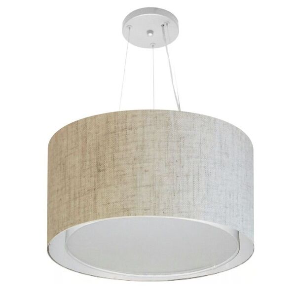 Lustre Pendente Cilíndrico Duplo Vivare Md-4299 Cúpula Em Tec