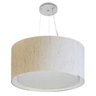 Lustre Pendente Cilíndrico Duplo Vivare Md-4300 Cúpula Em Tec