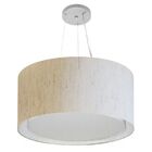 Lustre Pendente Cilíndrico Duplo Vivare Md-4300 Cúpula Em Tec