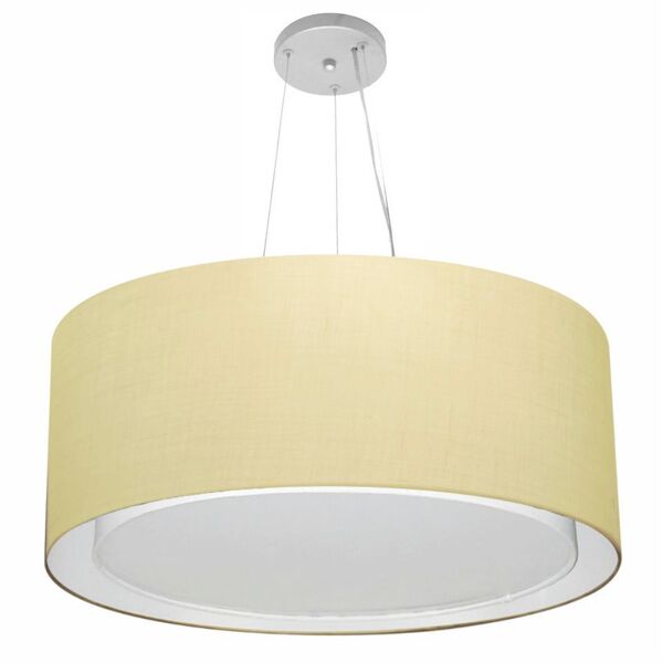Lustre Pendente Cilíndrico Duplo Vivare Md-4302 Cúpula Em Tec