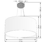 Lustre Pendente Cilíndrico Duplo Vivare Md-4303 Cúpula Em Tec