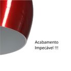 Lustre Pendente Cilíndrico Em Alumínio Vermelho Branco - Bivo
