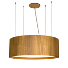 Lustre Pendente Cilíndrico Madeira Freijó - 70cm