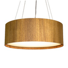 Lustre Pendente Cilíndrico Madeira Freijó - 70cm