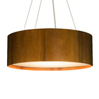 Lustre Pendente Cilíndrico Madeira Imbuia - 70cm