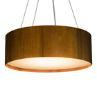 Lustre Pendente Cilíndrico Madeira Imbuia - 70cm