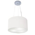 Lustre Pendente Cilíndrico Md-4009 Cúpula Em Tecido 40x21cm B