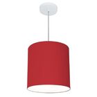 Lustre Pendente Cilíndrico Md-4036 Cúpula Em Tecido 30x31cm B