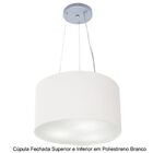Lustre Pendente Cilíndrico Md-4037 Cúpula Em Tecido 40x21cm B