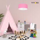 Lustre Pendente Cilíndrico Md-4049 Cúpula Em Tecido 50x21cm R