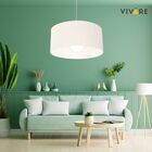 Lustre Pendente Cilíndrico Md-4052 Cúpula Em Tecido 50x21cm B