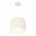 Lustre Pendente Cilíndrico Md-4054 Cúpula Em Tecido 30x21cm B