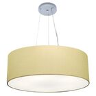 Lustre Pendente Cilíndrico Md-4070 Cúpula Em Tecido 80x30cm A