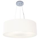 Lustre Pendente Cilíndrico Md-4070 Cúpula Em Tecido 80x30cm B