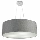 Lustre Pendente Cilíndrico Md-4070 Cúpula Em Tecido 80x30cm R