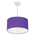 Lustre Pendente Cilíndrico Md-4099 Cúpula Em Tecido 40x25cm R