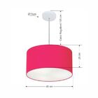 Lustre Pendente Cilíndrico Md-4099 Cúpula Em Tecido 40x25cm R