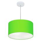 Lustre Pendente Cilíndrico Md-4099 Cúpula Em Tecido 40x25cm V