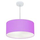 Lustre Pendente Cilíndrico Md-4100 Cúpula Em Tecido 50x25cm L