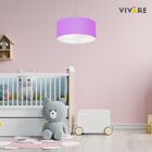 Lustre Pendente Cilíndrico Md-4100 Cúpula Em Tecido 50x25cm L