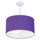 Lustre Pendente Cilíndrico Md-4101 Cúpula Em Tecido 60x30cm R