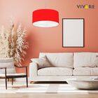 Lustre Pendente Cilíndrico Md-4101 Cúpula Em Tecido 60x30cm V