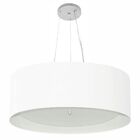 Lustre Pendente Cilíndrico Md-4142 Cúpula Em Tecido 80x30cm B