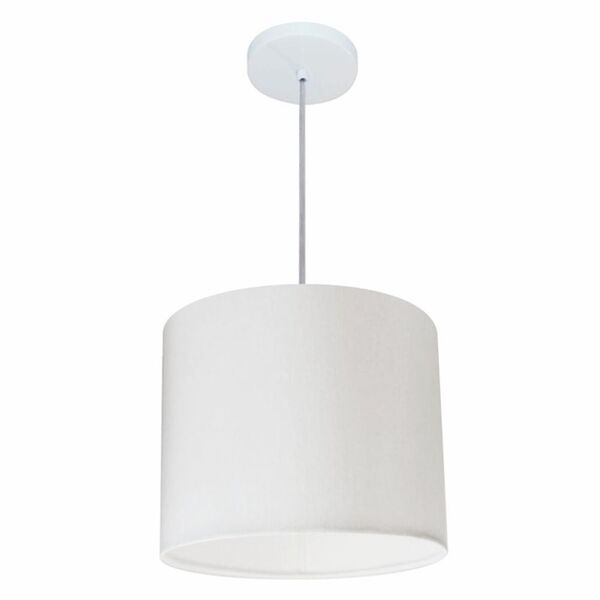 Lustre Pendente Cilíndrico Md-4143 Cúpula Em Tecido 35x25cm B